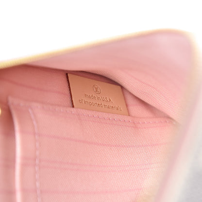 Louis Vuitton Damier Azur Neverfull MM GM Pochette Rose Ballerine 7 of 8