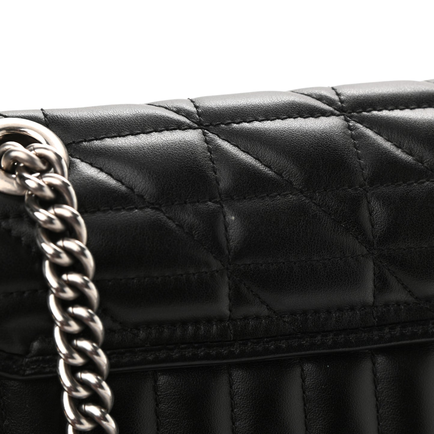 Calfskin Matelasse Aria Medium GG Marmont Shoulder Bag Black