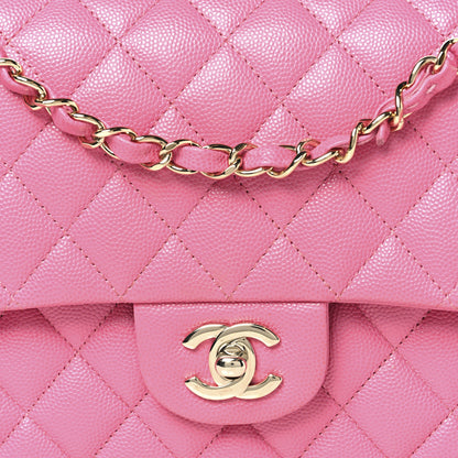 Chanel Caviar Quilted Medium Double Flap Pink 8 of 10