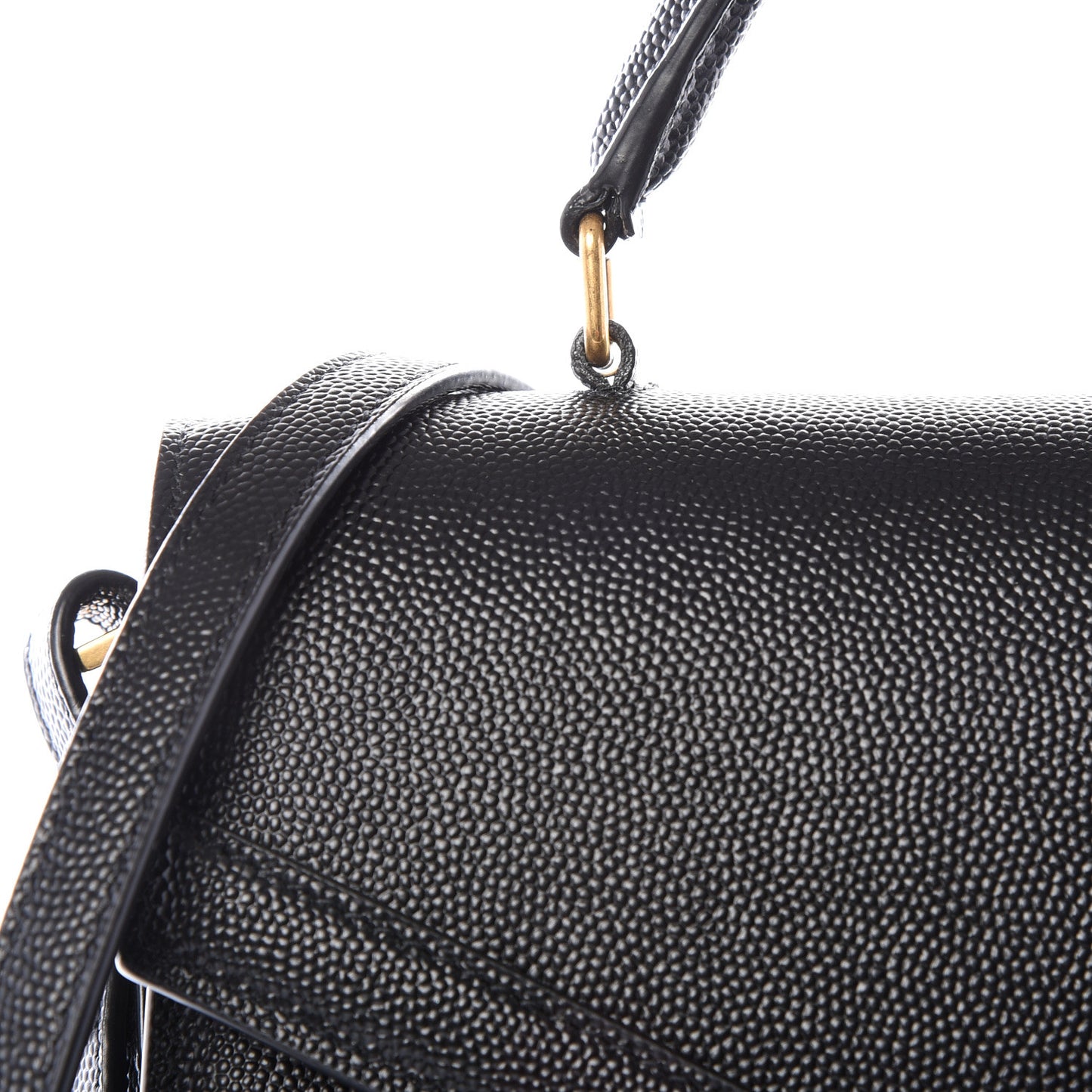 Grain de Poudre Medium Classic Monogram Cassandra Top Handle Black Rouge Legion