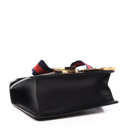 Gucci Calfskin Mini Sylvie Chain Shoulder Bag Black 4 of 14
