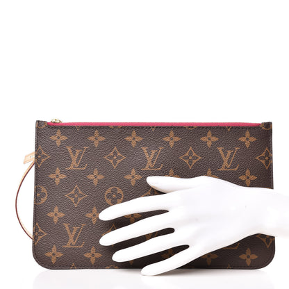 Louis Vuitton Monogram Neverfull MM GM Pochette Pivoine 2 of 9