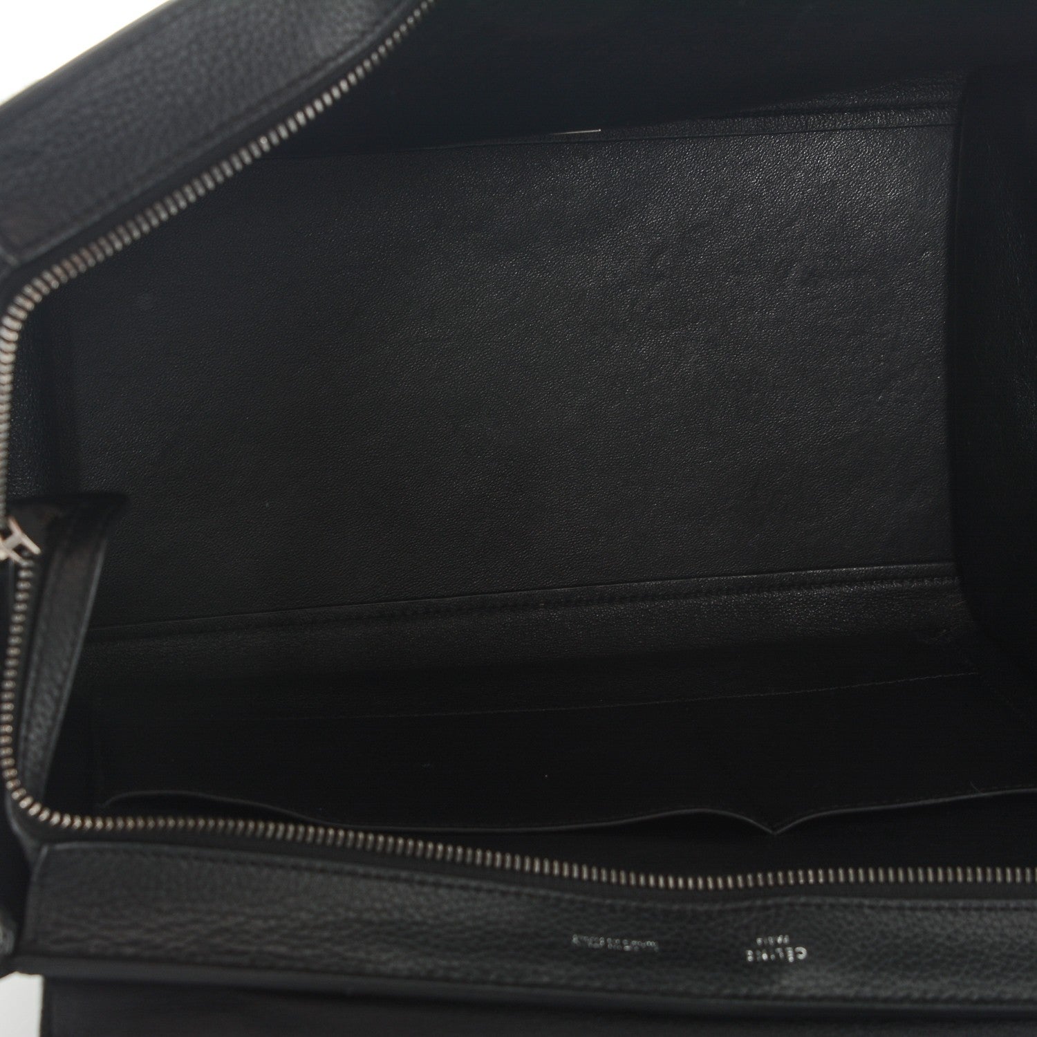 Celine Drummed Calfskin Suede Medium Trapeze Black 5 of 6