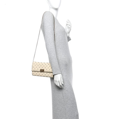 Valentino Garavani Nappa Rockstud Spike Wallet on Chain Light Ivory 2 of 10