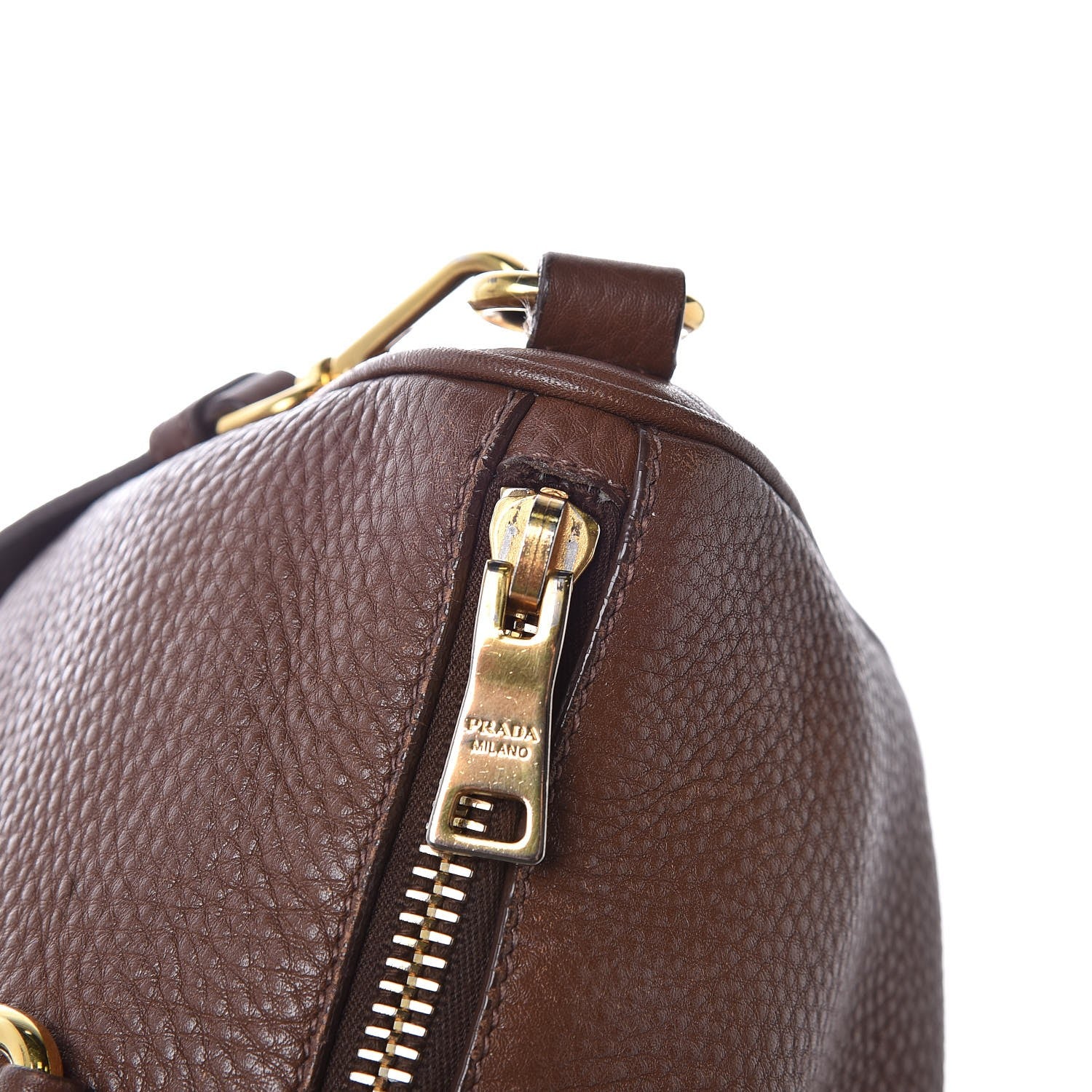 Prada Vitello Daino Shopping Tote Bruciato 17 of 17