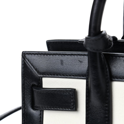 Saint Laurent Calfskin Bi-Color Nano Sac De Jour Porcellana Black 6 of 8