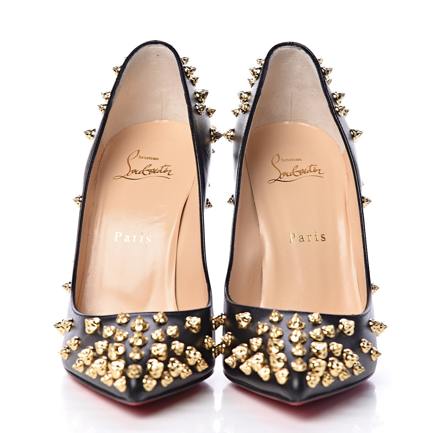 Shiny Nappa Studded Aimantaclou 100 Pumps 38.5 Black
