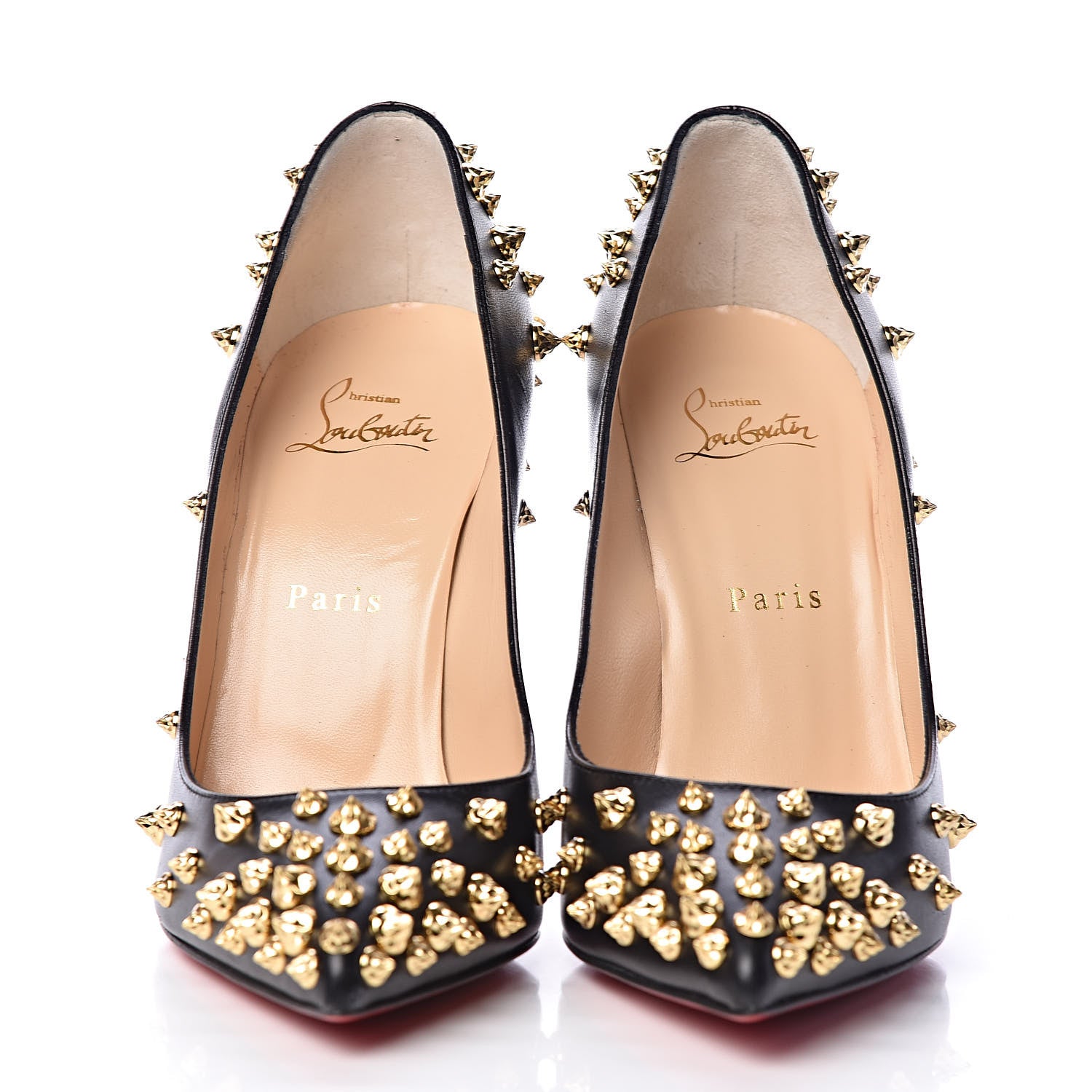 Christian Louboutin Shiny Nappa Studded Aimantaclou 100 Pumps 38.5 Black 2 of 8