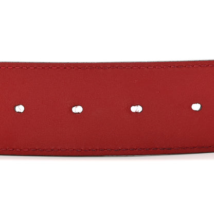 Gucci Plutone Calfskin Double G 40mm Belt 95 38 Rosso 3 of 10