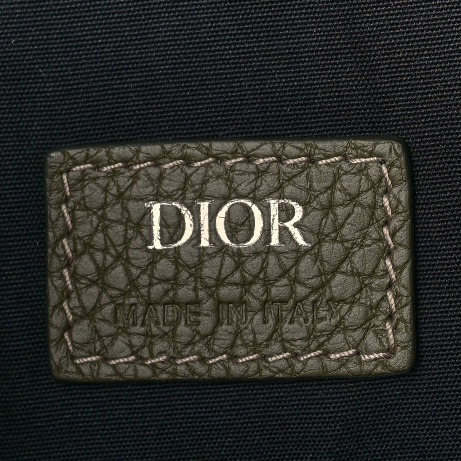 Christian Dior Grained Calfskin Mini Soft Saddle Bag Olive 5 of 8