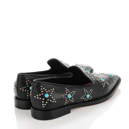 Valentino Garavani Nappa Star Studded Cabochon Loafers 35 Black 4 of 9