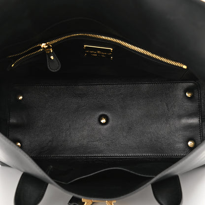 Salvatore Ferragamo Calfskin Medium Sookie Satchel Black 6 of 10