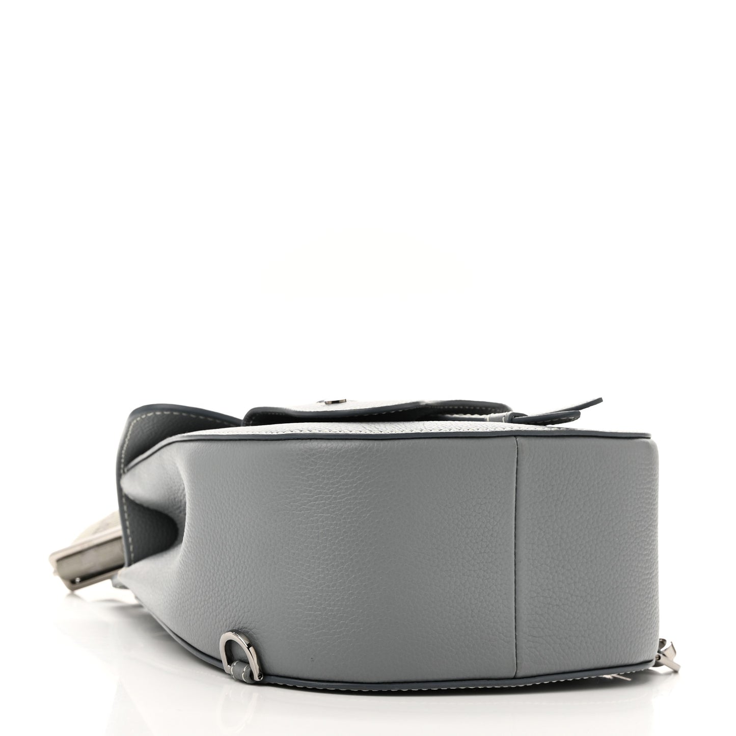 Grained Calfskin Mini Gallop Sling Bag Grey