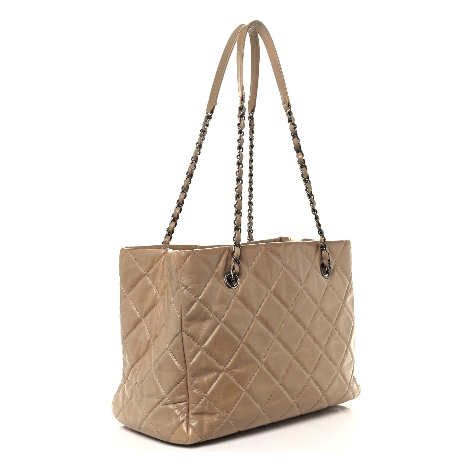 Chanel Calfskin Quilted Small Coco Soft Tote Beige 3 of 10
