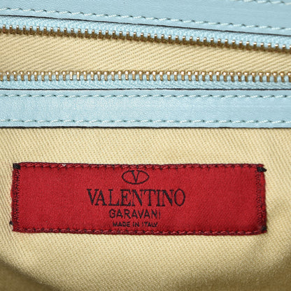 Valentino Garavani Vitello Rockstud Dome Shopper Baby Blue 6 of 14