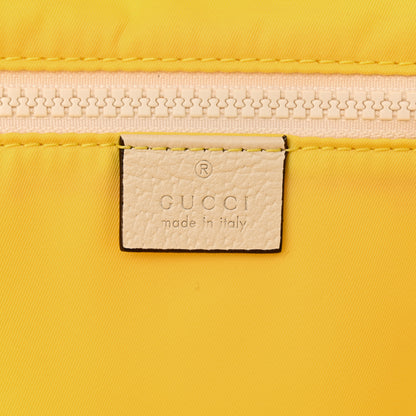 Gucci Nylon Twill Blind For Love Interlocking G Backpack Pastel Yellow Multicolor 6 of 10