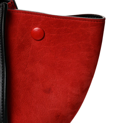 Celine Bullhide Calfskin Medium Tri-Color Trapeze Carmin 12 of 14