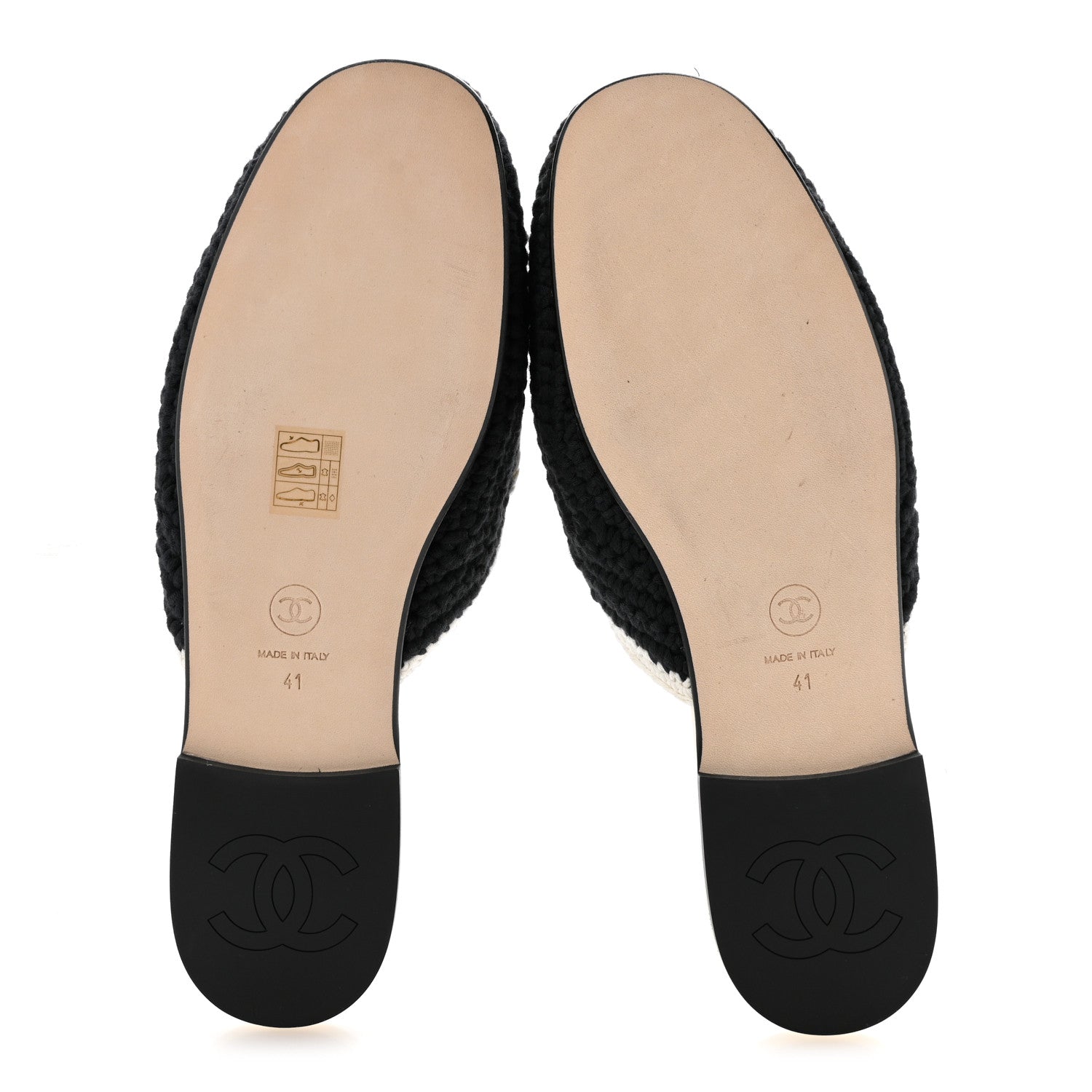 Chanel Crochet CC Mules 41 Black Ivory 6 of 10