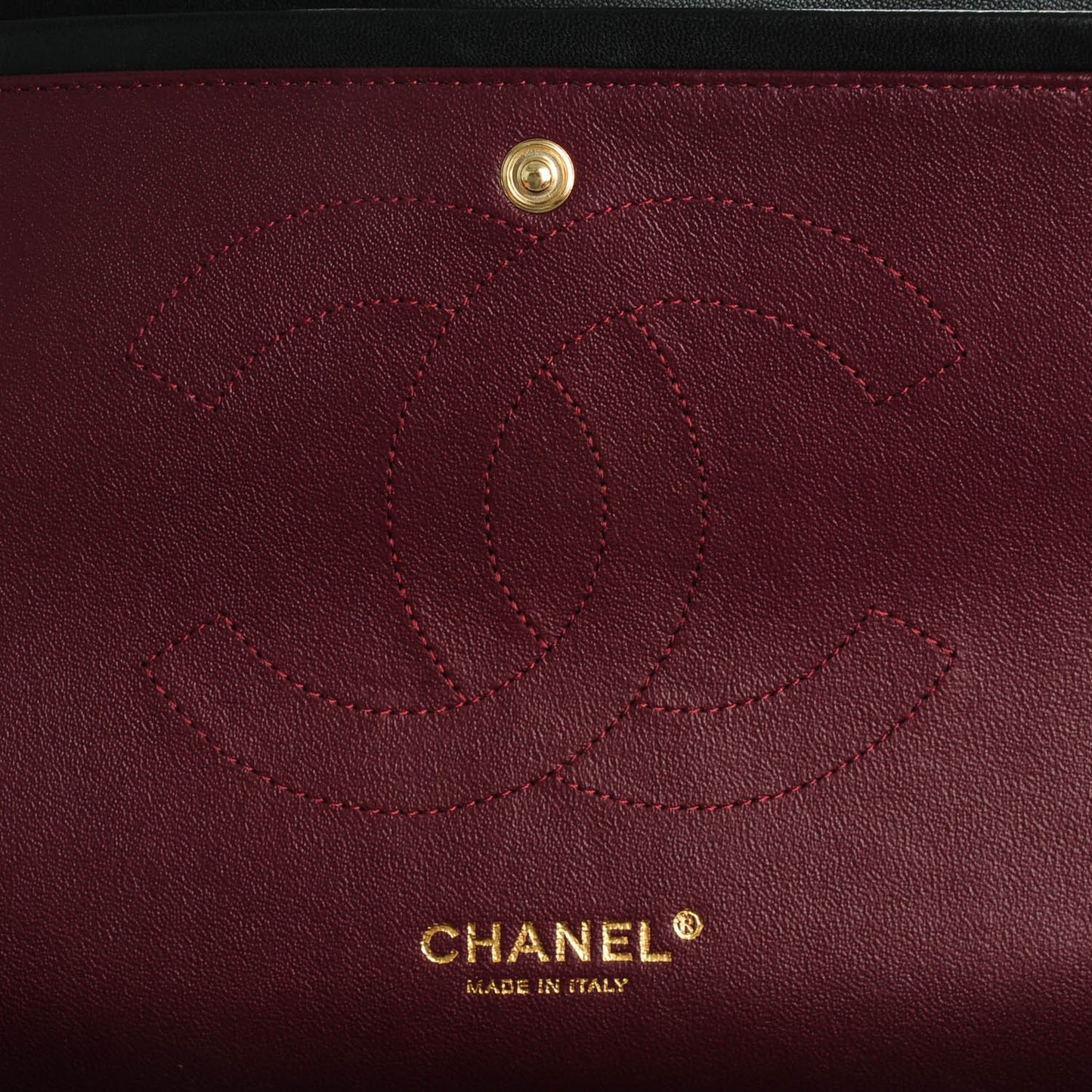 Lambskin Quilted Jumbo Double Flap Black
