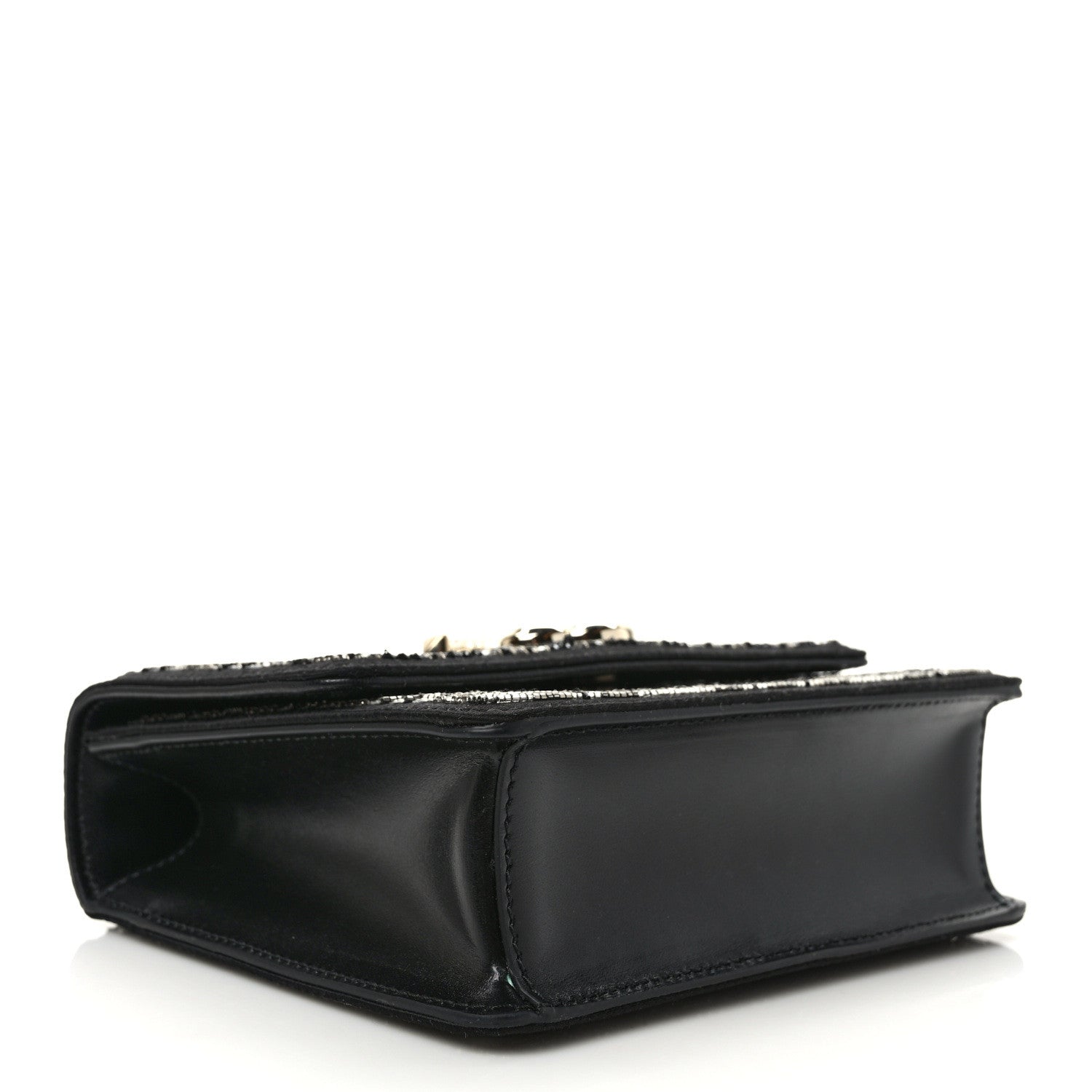 Jimmy Choo Satin Tartan Pearl Varenne XS Black Silver Light Gold 4 of 11