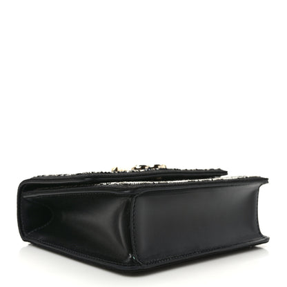 Jimmy Choo Satin Tartan Pearl Varenne XS Black Silver Light Gold 4 of 11