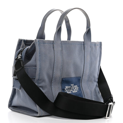 Marc Jacobs Cotton Canvas Medium The Traveler Tote Bag Blue Shadow 2 of 10
