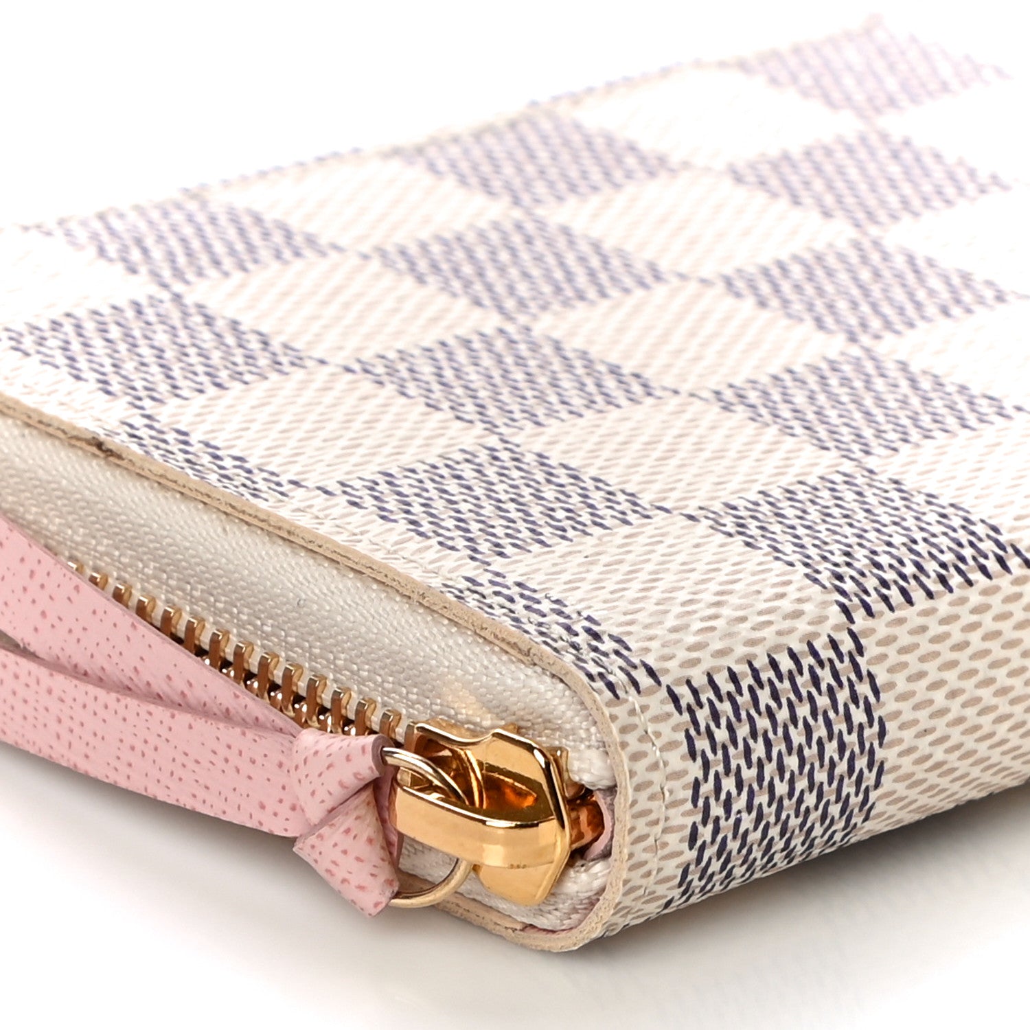 Louis Vuitton Damier Azur Clemence Wallet Rose Ballerine 8 of 11