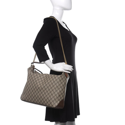 Gucci GG Supreme Monogram Large Linea A Hobo Light Brown 2 of 10