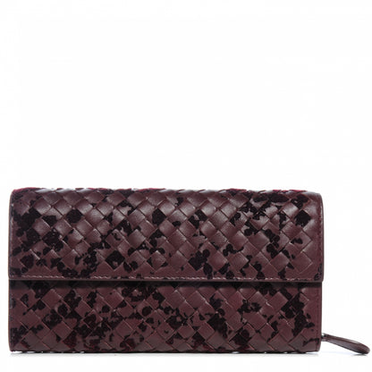 Bottega Veneta Intrecciato Velvet Continental Wallet 1 of 8