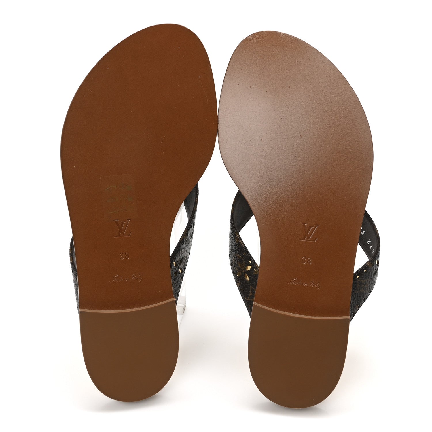 Louis Vuitton Monogram Sunny Flat Thong Sandals 38 Brown 6 of 9