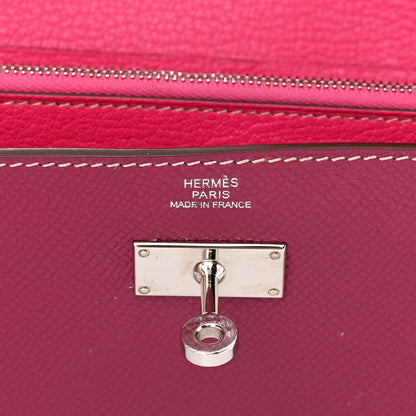 Hermes Epsom Candy Kelly Longue Wallet Tosca Rose Tyrien 6 of 17