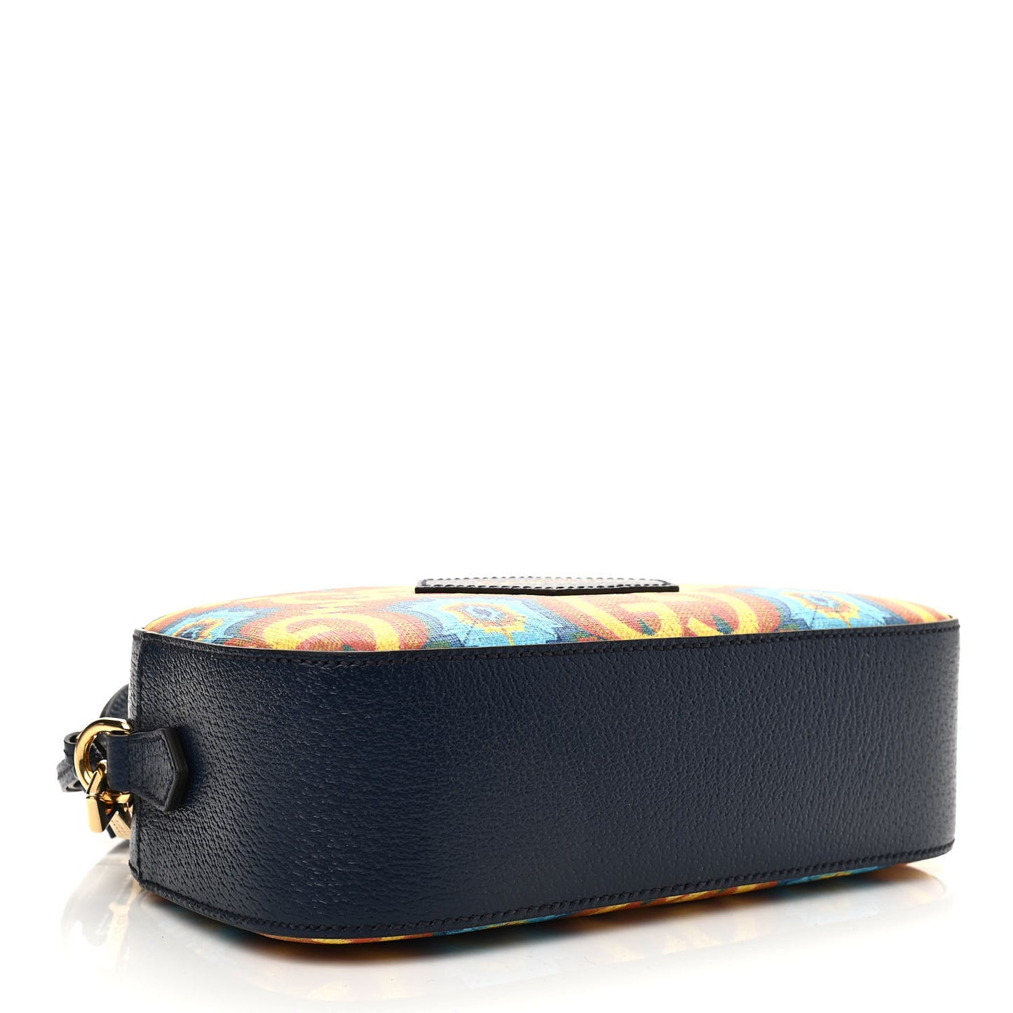GG Supreme Kaleidoscope Calfskin Script Logo Gucci 100 Camera Bag Blue Orange Multicolor Blue Agata