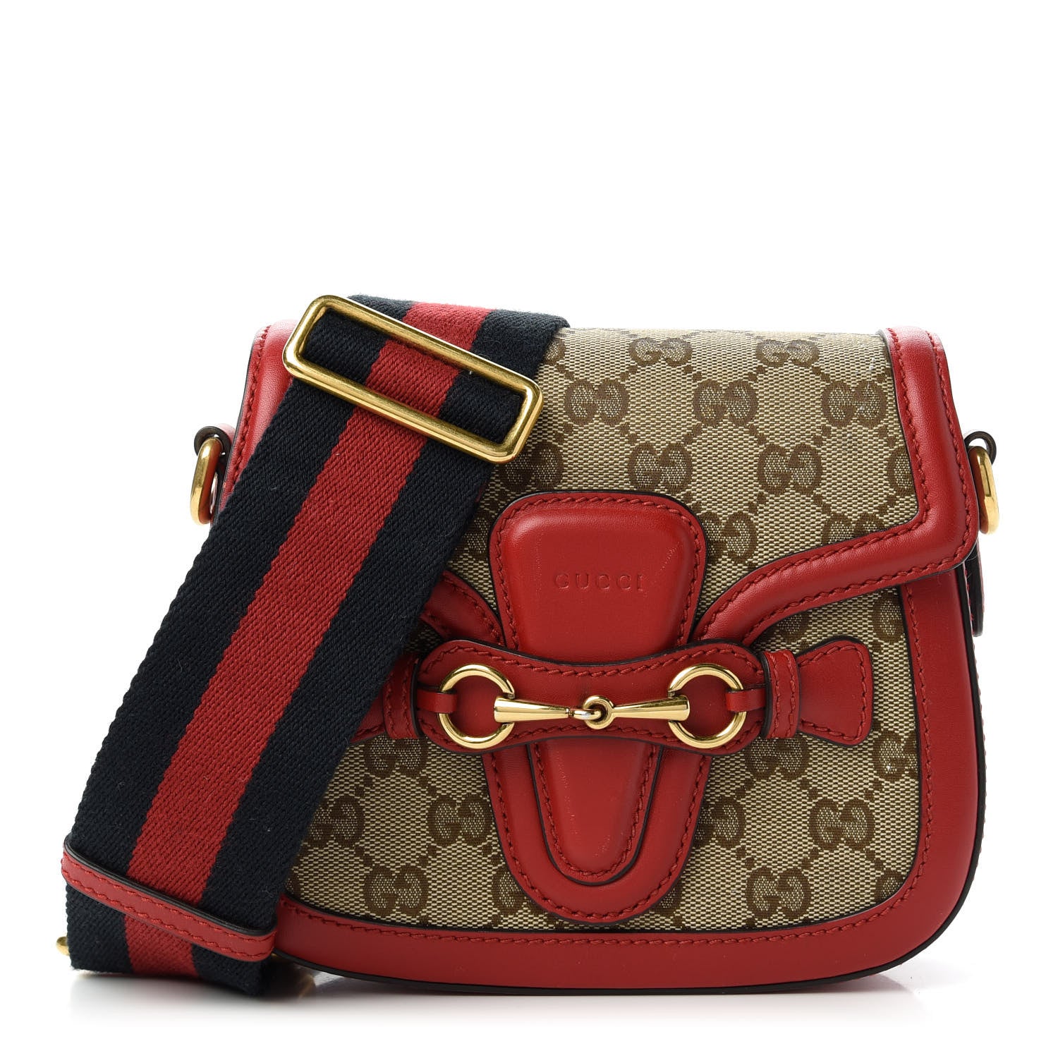 Gucci Monogram Ruinart Calfskin Small Lady Web Shoulder Bag Beige Ebony Hibiscus Red 1 of 11