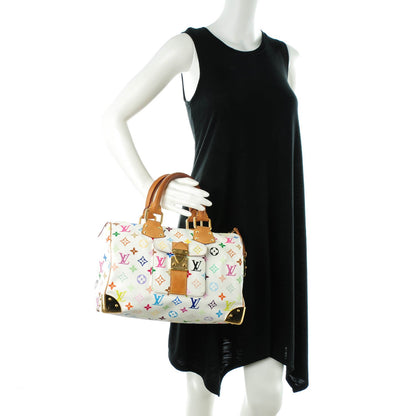 Louis Vuitton Monogram Multicolor Speedy 30 White 2 of 8