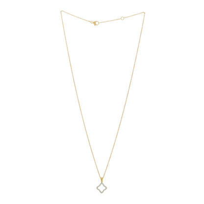 David Yurman 18K Yellow Gold Diamond Cable Collectibles Quatrefoil Pendant Necklace 2 of 5