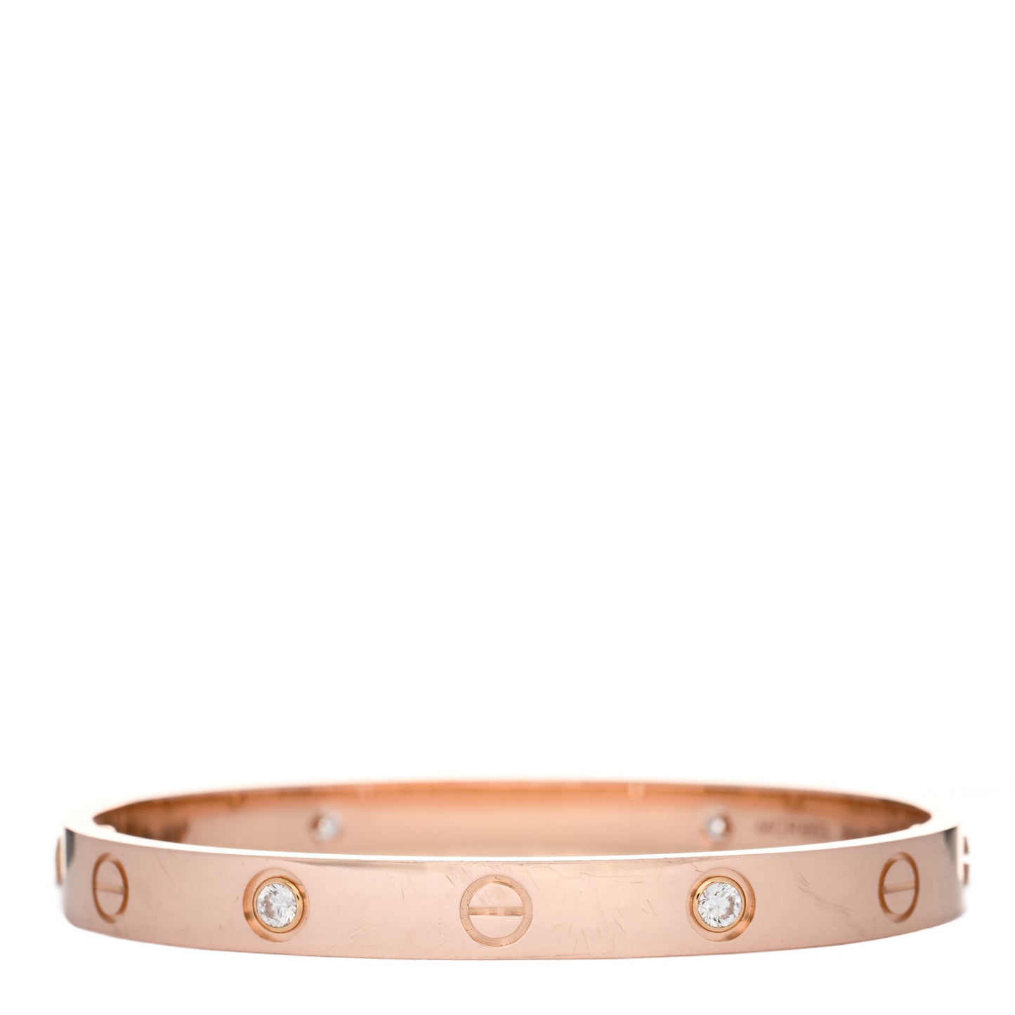 18K Pink Gold 4 Diamond LOVE Bracelet 16