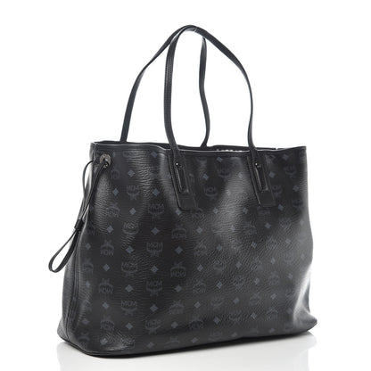 MCM Visetos Large Liz Reversible Shopper Tote Black 5 of 15