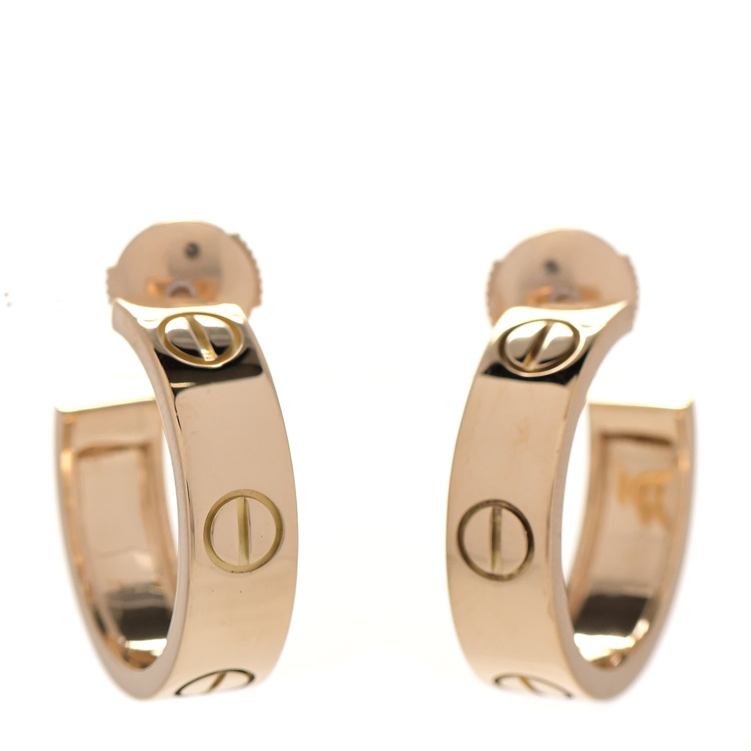 Cartier 18K Yellow Gold 5.5mm LOVE Hoop Earrings 1 of 7