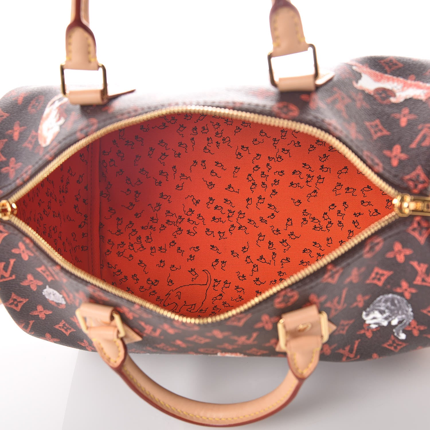 Louis Vuitton Catogram Speedy Bandouliere 30 Marron 7 of 9