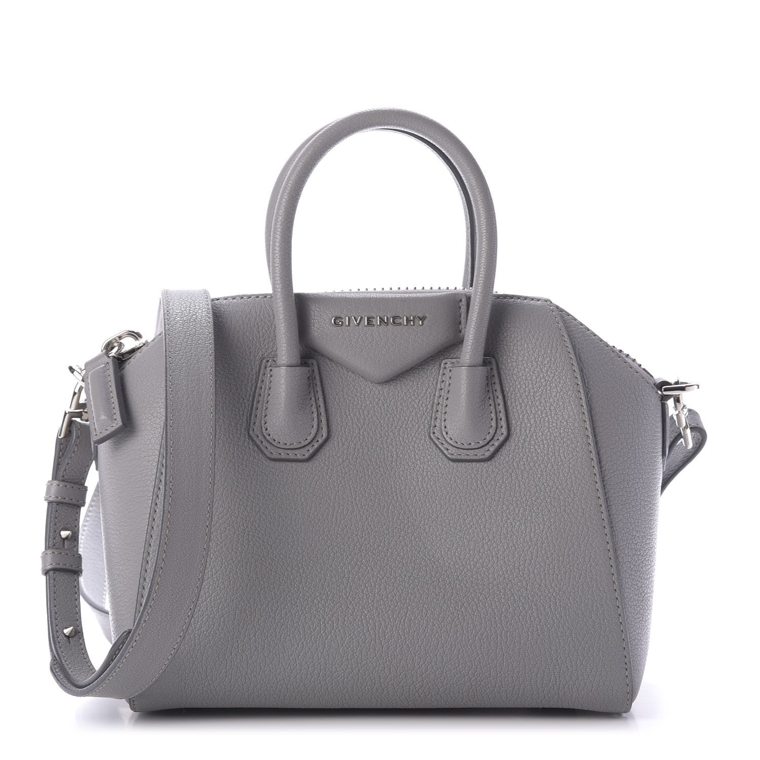 Givenchy Sugar Goatskin Mini Antigona Pearl Grey 1 of 9