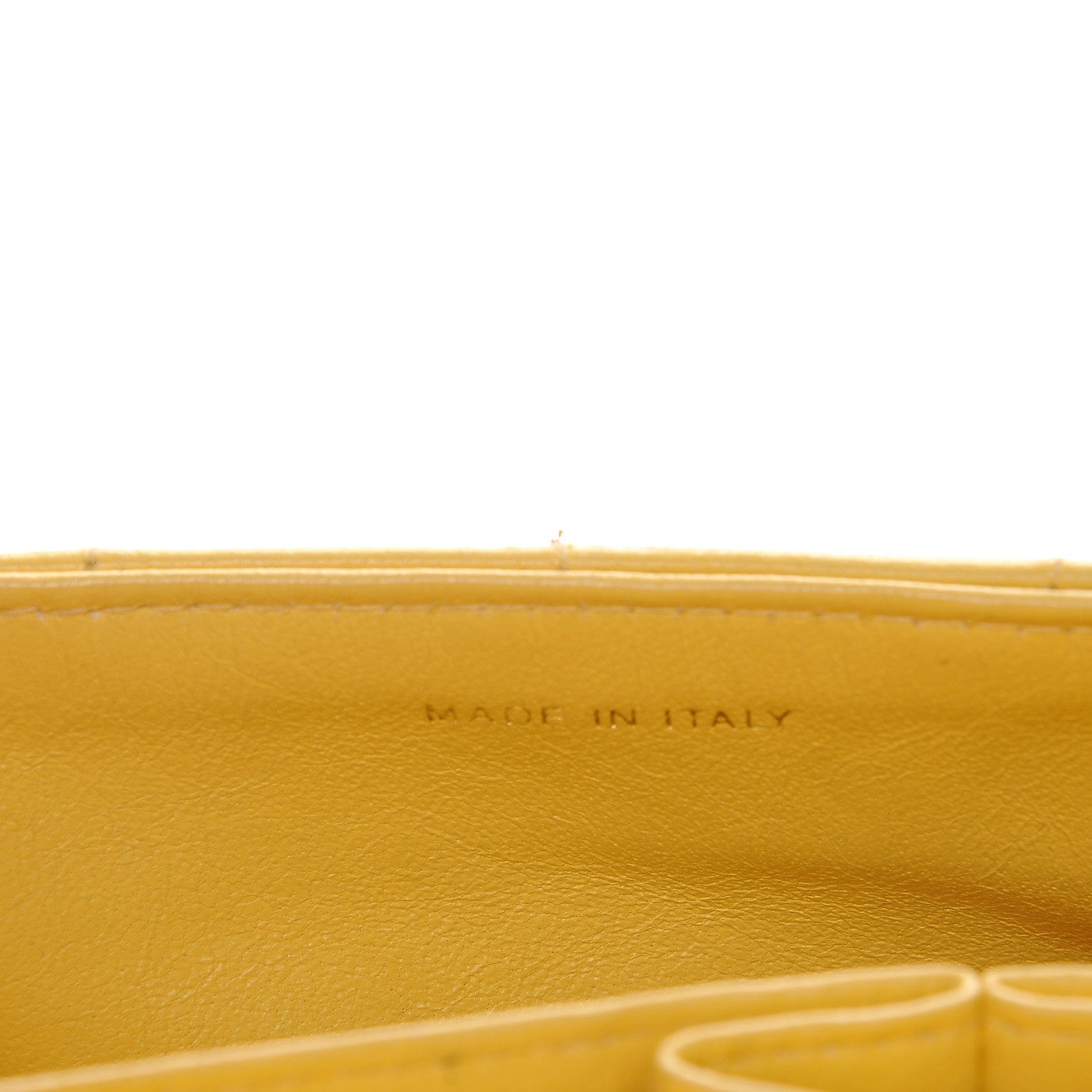 Chanel Lambskin East West Chocolate Bar Flap Yellow 9 of 11