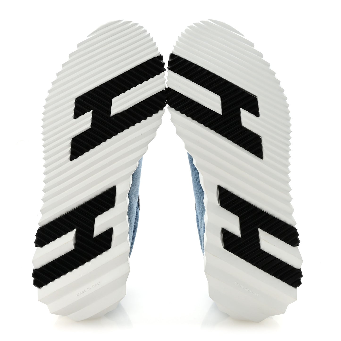 Denim Calfskin Bouncing Sneakers 37.5 Bleu Clair White
