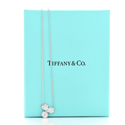 Tiffany Platinum Diamond Paper Flowers Pave Pendant Necklace 6 of 6