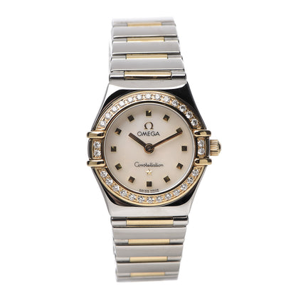 Omega Stainless Steel 18K Yellow Gold Diamond Bezel Mother of Pearl 23mm Constellation My Choice Quartz Watch 895.1243 1 of 7