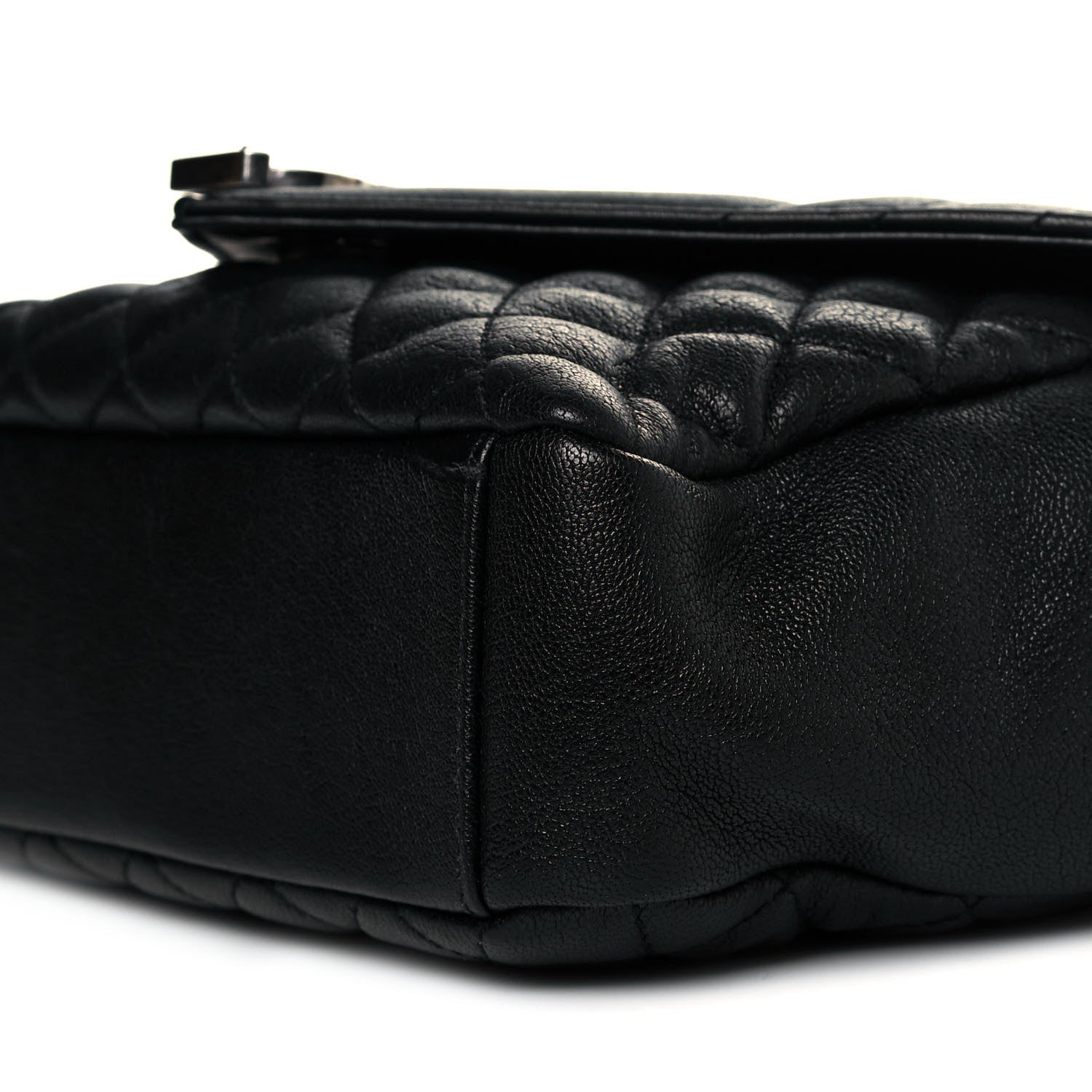 Saint Laurent Sheepskin Tri-Quilt Monogram Medium College Bag Black 9 of 10