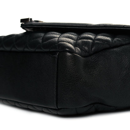 Saint Laurent Sheepskin Tri-Quilt Monogram Medium College Bag Black 9 of 10