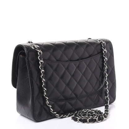 Chanel Caviar Quilted Jumbo Double Flap Black 2 of 10