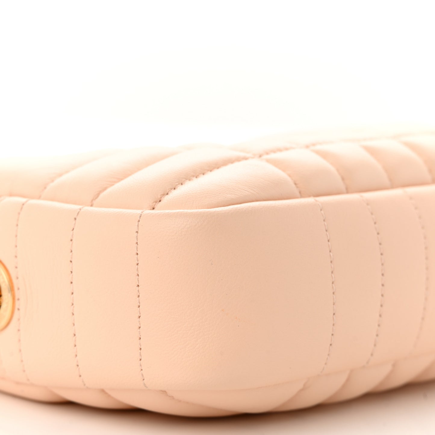Lambskin Quilted Mini Lola Camera Bag Peach