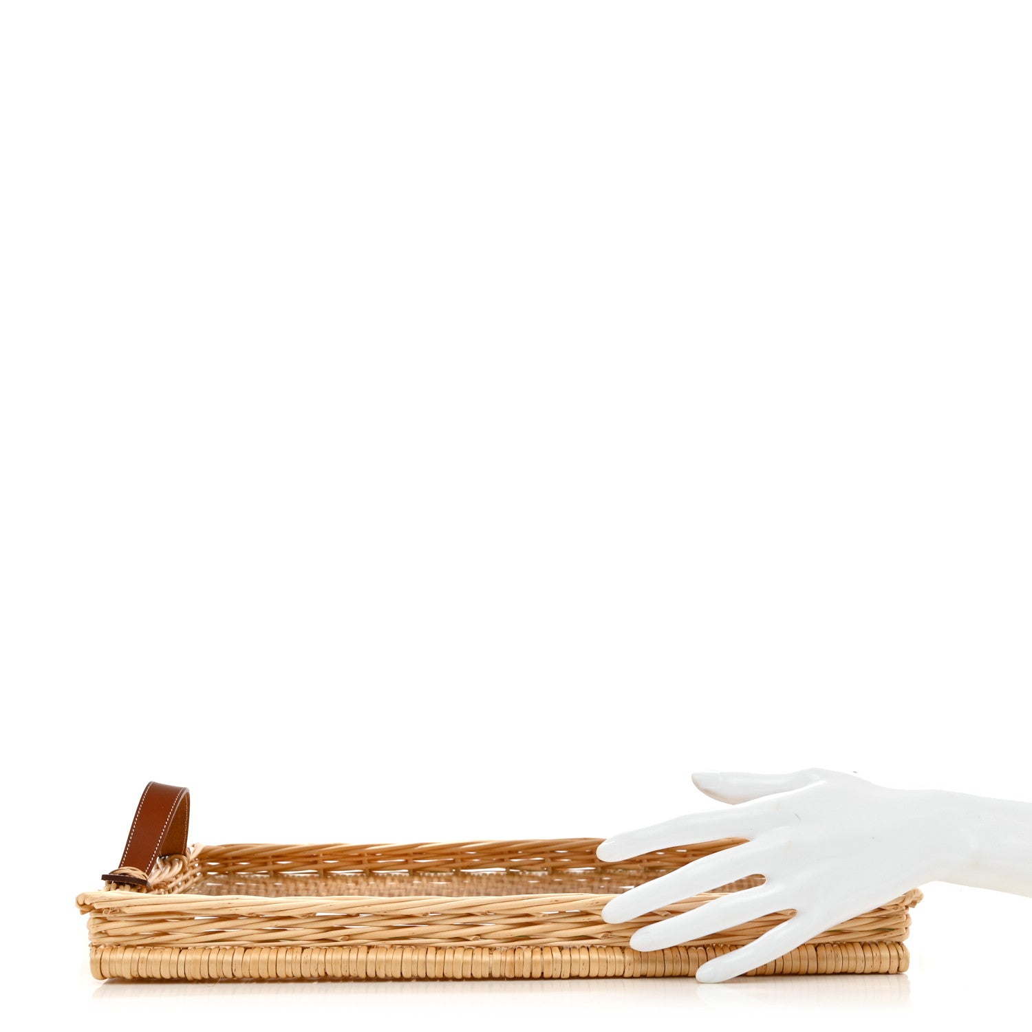 Hermes Wicker Bridle Oseraie Tray Brique 3 of 8