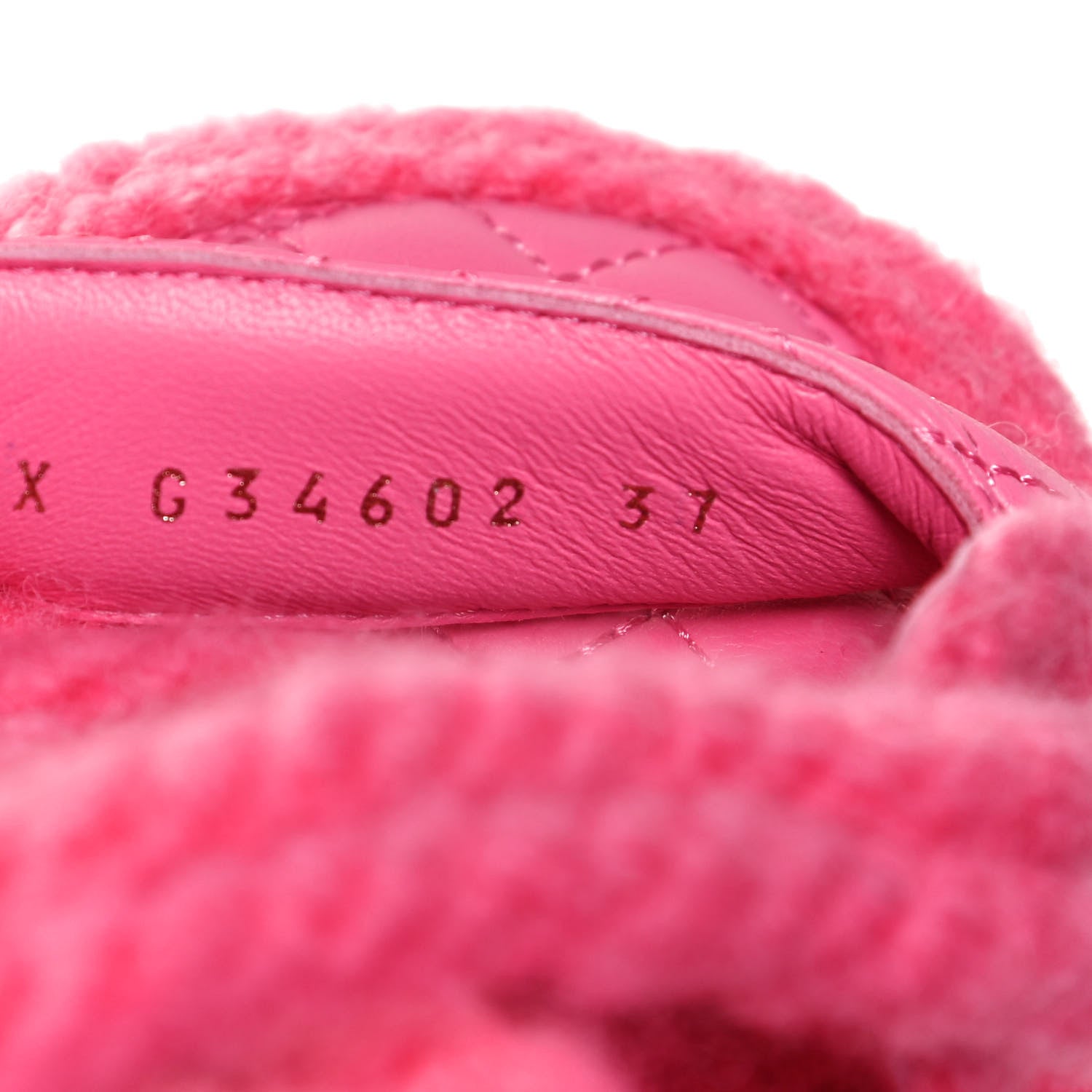 Chanel Cord Lambskin Quilted Logo Sandals 37 Pink 10 of 11